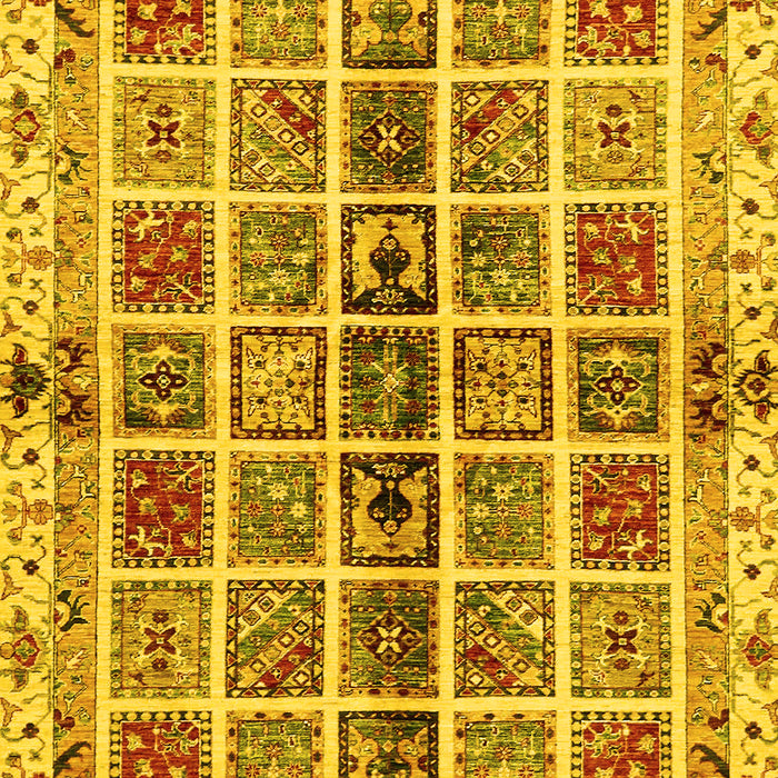 Abstract Yellow Modern Rug, abs686yw