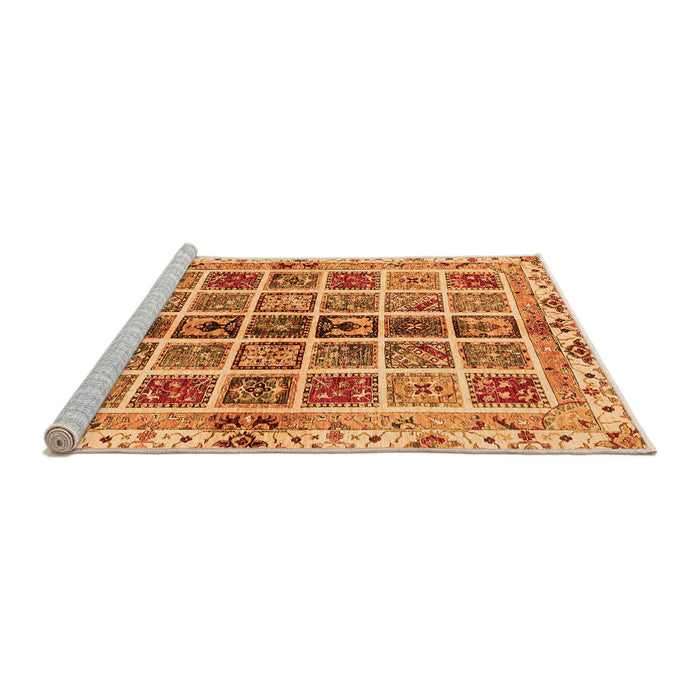 Sideview of Machine Washable Abstract Orange Modern Area Rugs, wshabs686org