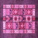 Square Abstract Pink Modern Rug, abs687pnk