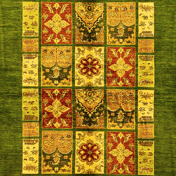 Abstract Yellow Modern Rug, abs687yw