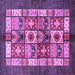 Square Abstract Purple Modern Rug, abs687pur