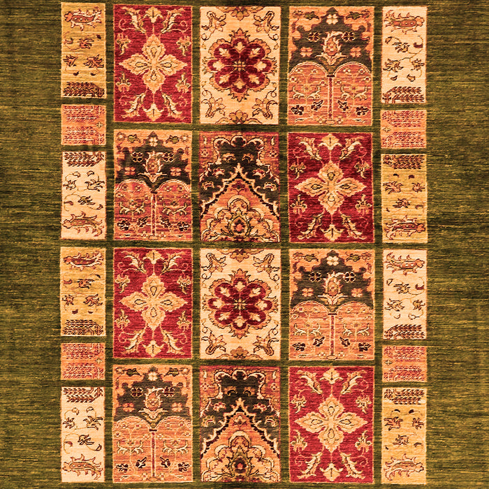 Abstract Orange Modern Rug, abs687org