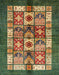 Abstract Copper Green Modern Rug, abs687