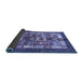 Sideview of Abstract Blue Modern Rug, abs687blu