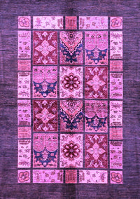 Abstract Purple Modern Rug, abs687pur