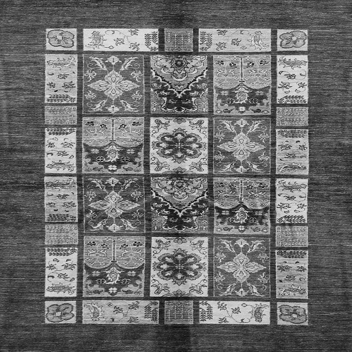 Square Machine Washable Abstract Gray Modern Rug, wshabs687gry