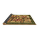 Sideview of Abstract Brown Modern Rug, abs687brn