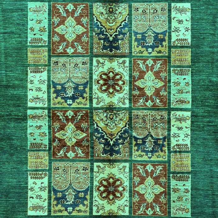 Abstract Turquoise Modern Rug, abs687turq