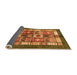 Sideview of Abstract Orange Modern Rug, abs687org