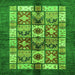 Square Abstract Green Modern Rug, abs687grn