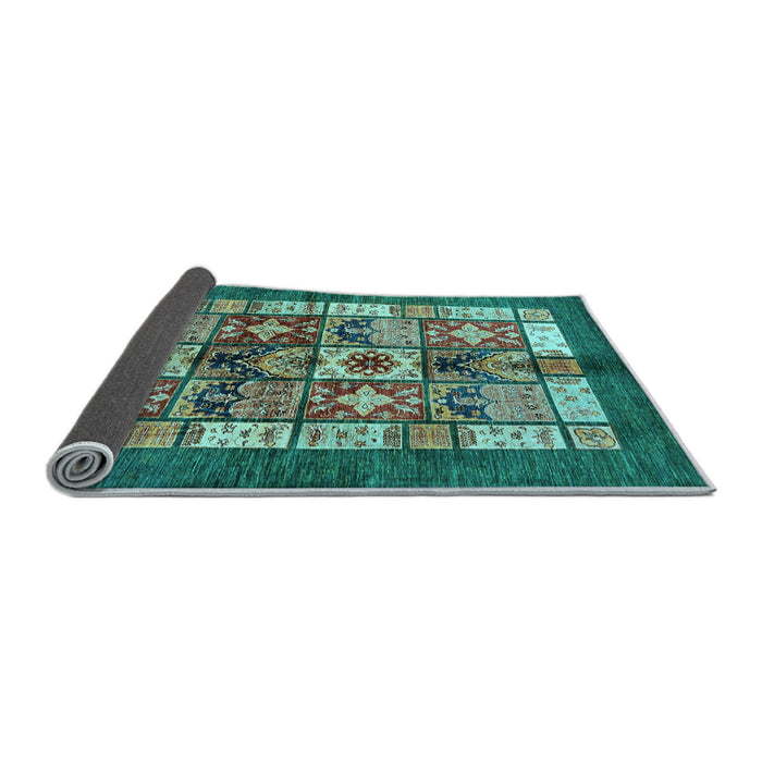 Sideview of Abstract Light Blue Modern Rug, abs687lblu