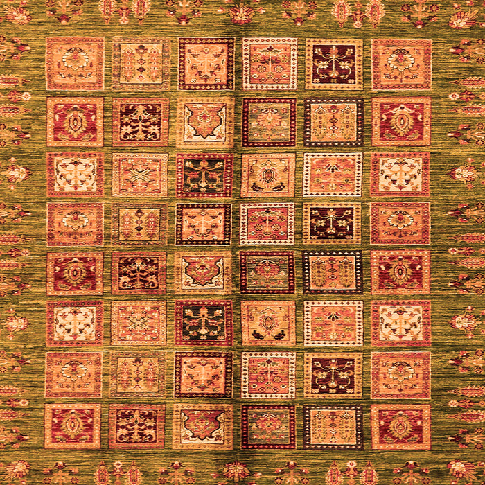 Square Abstract Orange Modern Rug, abs688org