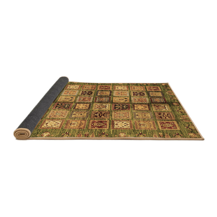 Sideview of Abstract Brown Modern Rug, abs688brn