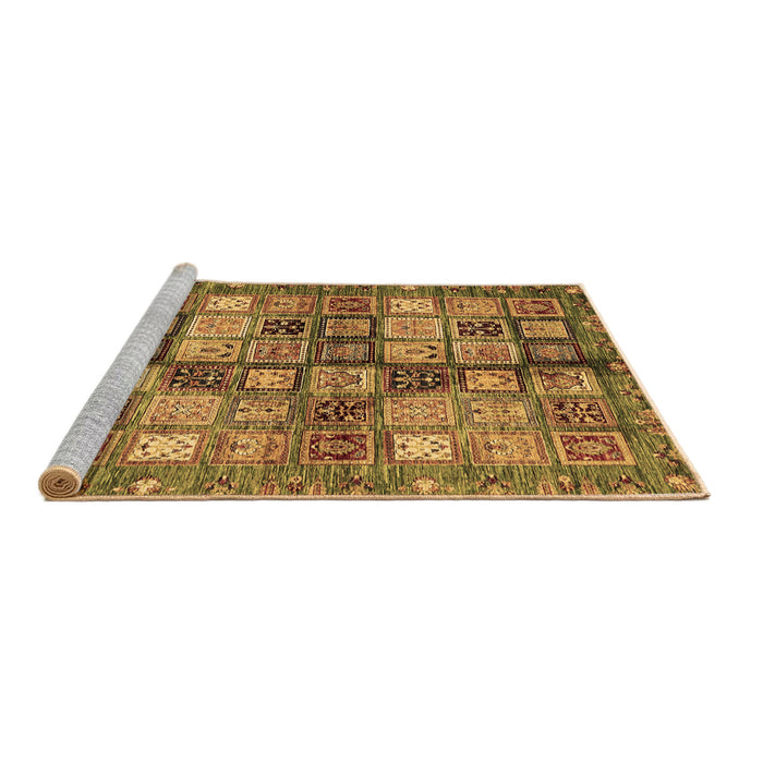 Sideview of Machine Washable Abstract Brown Modern Rug, wshabs688brn