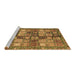 Sideview of Machine Washable Abstract Brown Modern Rug, wshabs688brn