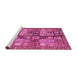 Sideview of Machine Washable Abstract Pink Modern Rug, wshabs688pnk