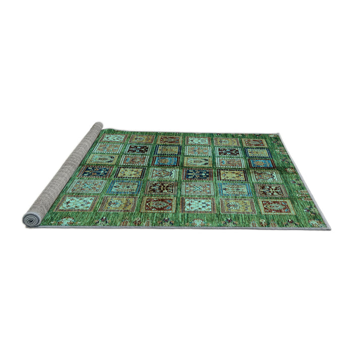 Sideview of Machine Washable Abstract Light Blue Modern Rug, wshabs688lblu