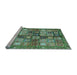 Sideview of Machine Washable Abstract Light Blue Modern Rug, wshabs688lblu