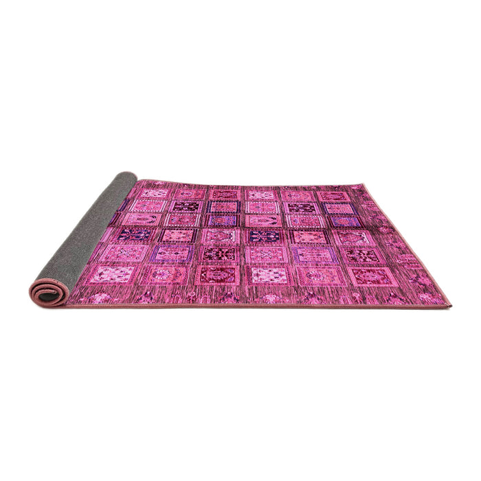 Sideview of Abstract Pink Modern Rug, abs688pnk