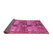 Sideview of Abstract Pink Modern Rug, abs688pnk