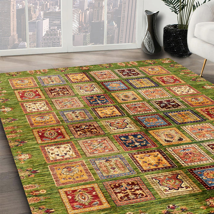 Machine Washable Abstract Saddle Brown Rug in a Family Room, wshabs688