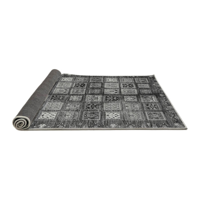 Sideview of Abstract Gray Modern Rug, abs688gry