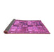 Sideview of Abstract Purple Modern Rug, abs688pur