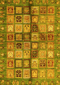 Abstract Yellow Modern Rug, abs688yw