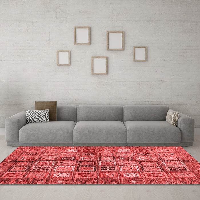 Modern Red Washable Rugs
