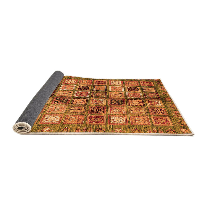 Sideview of Abstract Orange Modern Rug, abs688org