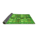 Sideview of Abstract Green Modern Rug, abs688grn