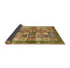 Sideview of Abstract Saddle Brown Modern Rug, abs689