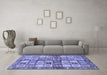 Machine Washable Abstract Blue Modern Rug in a Living Room, wshabs689blu