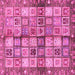 Square Abstract Pink Modern Rug, abs689pnk