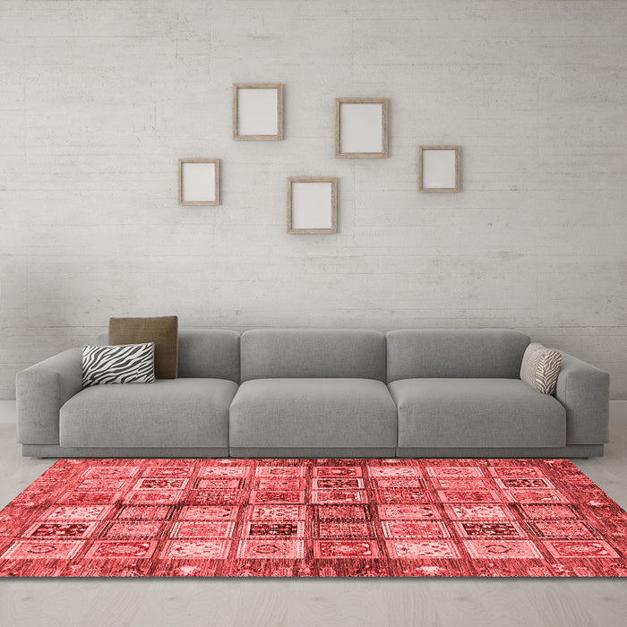 Modern Red Washable Rugs