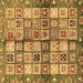 Square Abstract Brown Modern Rug, abs689brn