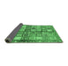 Sideview of Abstract Emerald Green Modern Rug, abs689emgrn