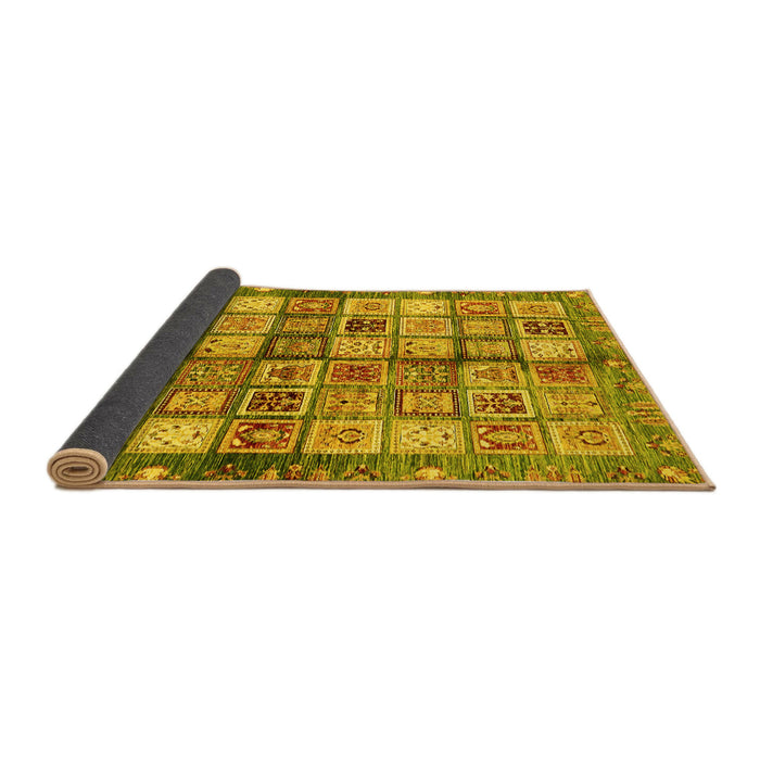 Sideview of Abstract Yellow Modern Rug, abs689yw