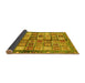 Sideview of Abstract Yellow Modern Rug, abs689yw