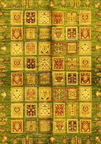 Abstract Yellow Modern Rug, abs689yw