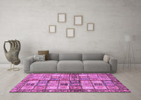 Machine Washable Abstract Purple Modern Rug, wshabs689pur