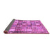 Sideview of Abstract Purple Modern Rug, abs689pur