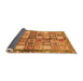 Sideview of Abstract Orange Modern Rug, abs689org