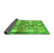 Sideview of Abstract Green Modern Rug, abs689grn