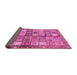 Sideview of Abstract Pink Modern Rug, abs689pnk