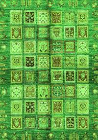 Abstract Green Modern Rug, abs689grn