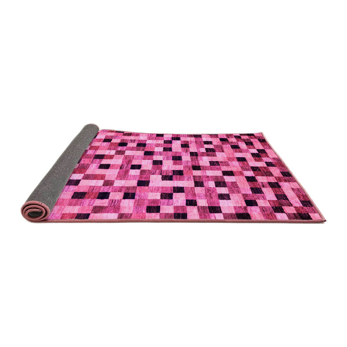 Sideview of Abstract Pink Modern Rug, abs68pnk