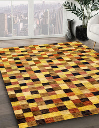 Abstract Orange Modern Rug, abs68