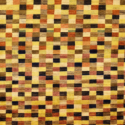 Square Machine Washable Abstract Orange Rug, wshabs68