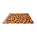 Sideview of Machine Washable Abstract Orange Modern Area Rugs, wshabs68org